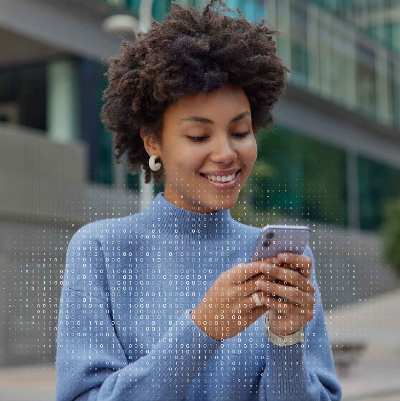 Woman watching phone